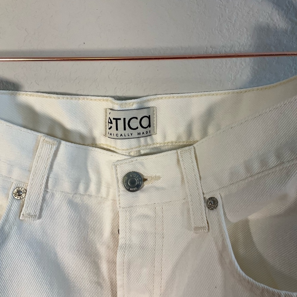Etica White Wide Leg Jeans - Picture 2 of 7
